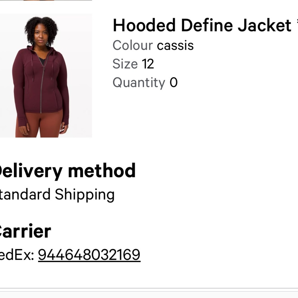 lululemon size 12 Burgundy Jacket
